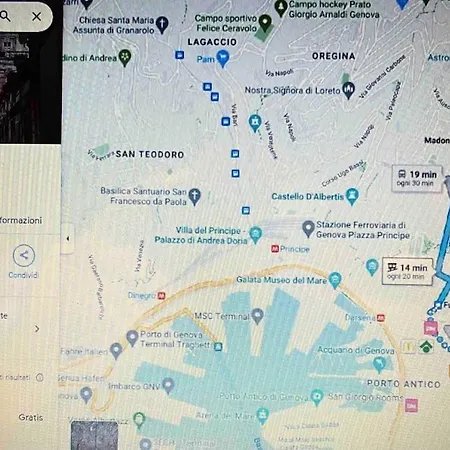 Castelletto - Appartamento+p. Auto : La Funicolare شقة جنوة
