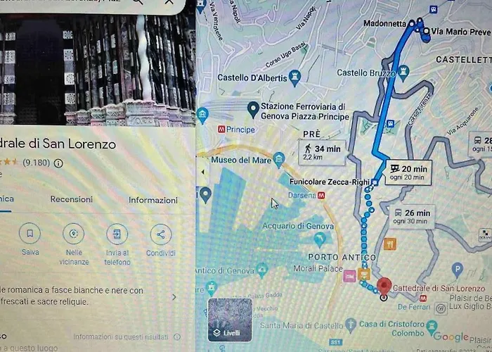 Castelletto - Appartamento+p. Auto : La Funicolare Genova